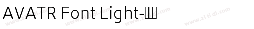 AVATR Font Light字体转换
